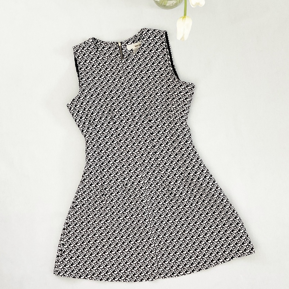 sans souci | houndstooth fit and flare mini dress